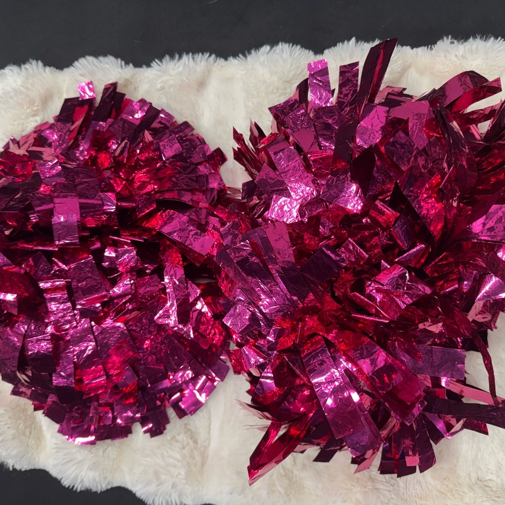 Vibrant Pink Pom Poms